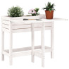 Jardinera con tapa plegable madera maciza de pino blanca 1