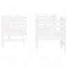 3 pcs conjunto lounge de jardim madeira de pinho maciça branco 5