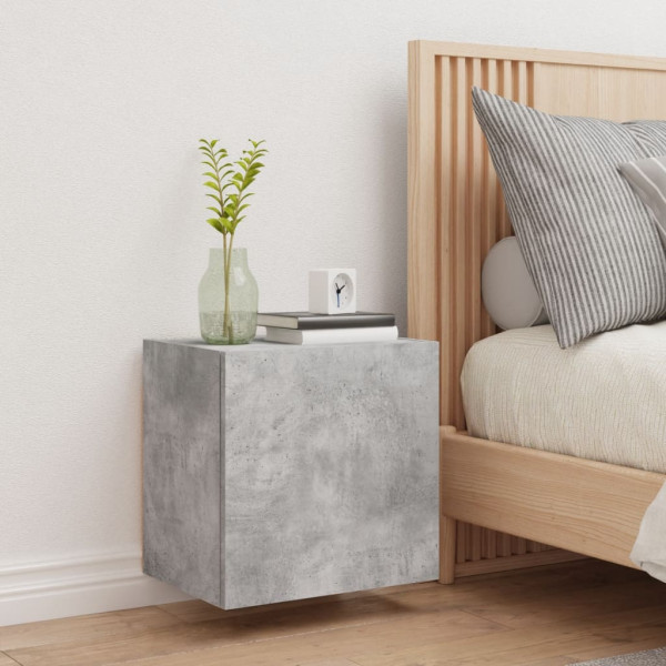 Mueble TV de pared madera ingeniería gris hormigón 40.5x30x40cm M 3