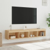 Muebles de TV con luces LED 2 uds roble Sonoma 80x30x30 cm 1