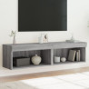 Mueble de TV con luces LED gris Sonoma 60x30x30 cm 1