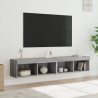 Mueble de TV con luces LED gris Sonoma 80x30x30 cm 1