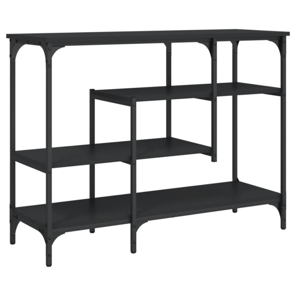 Mesa consola c/ prateleiras 100x35x75 cm preto M 2