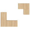 Muebles de TV de pared 4 pzas madera de ingeniería roble Sonoma 5