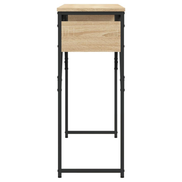 Mesa consola estante madera ingeniería roble Sonoma 105x30x75cm M 5