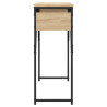 Mesa consola estante madera ingeniería roble Sonoma 105x30x75cm 5