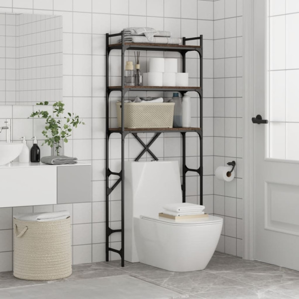 Estante p/ máquina de lavar derivados madeira carvalho castanho M 4