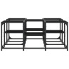 Mesa de centro madera de ingeniería negro 91x91x40 cm 5