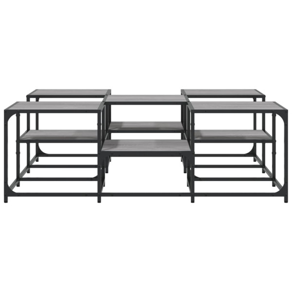 Mesa de centro 121x121x40 cm derivados madeira cinzento sonoma M 5