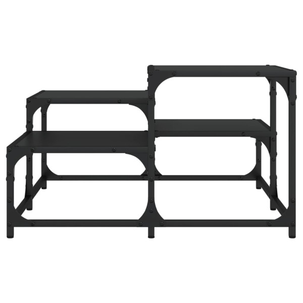 Mesa de centro madera de ingeniería negro 68x68x40 cm M 4