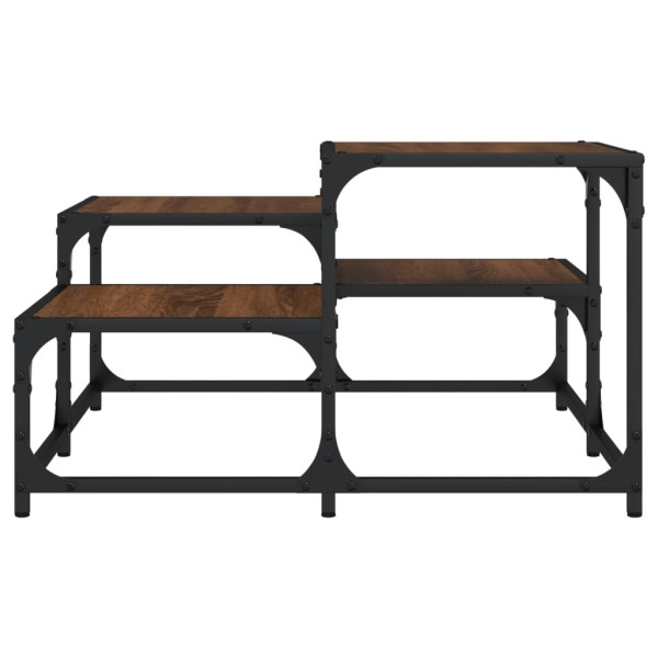 Mesa de centro 68x68x40 cm derivados madeira carvalho castanho M 4