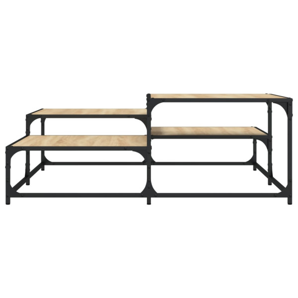 Mesa de centro madera de ingeniería roble Sonoma 107x107x40 cm M 4