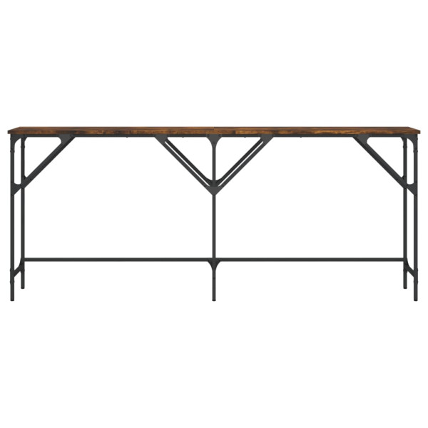 Mesa consola 180x29x75 cm derivados de madeira carvalho fumado M 4