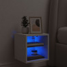 Mueble de TV de pared con luces LED blanco 30x28.5x30 cm 3