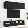 Muebles de pared TV 2 uds madera ingeniería negro 40x30x30 cm 4