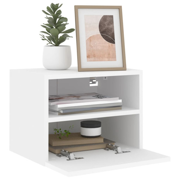 Muebles de pared TV 2 uds madera ingeniería blanco 40x30x30 cm M 5