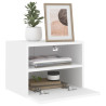 Móveis de parede p/ TV 2pcs 40x30x30cm derivados madeira branco 5