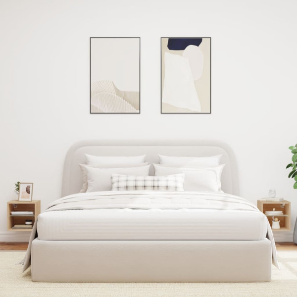 Muebles TV de pared luces LED 2 uds roble Sonoma 30x28.5x30 cm M 4