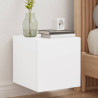Muebles de TV de pared con luces LED 2 uds blanco 30.5x35x30 cm 1
