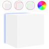 Móvel de parede para TV com luzes LED 40.5x35x40 cm branco 2