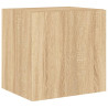 Mueble de TV de pared con luces LED roble Sonoma 40.5x35x40 cm 3