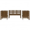 3 pcs conjunto lounge jardim madeira pinho maciça castanho-mel 4