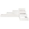 Floreira com 4 níveis 106x104.5x36 cm pinho maciço branco 4