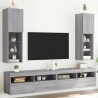 Muebles de TV con luces LED 2 uds gris Sonoma 30.5x30x102 cm 3