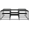Mesa de centro madera de ingeniería negro 121x121x40 cm 5