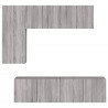 Muebles de TV de pared 5 pzas madera de ingeniería gris Sonoma 5