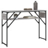 Mesa consola estante madera ingeniería Sonoma gris 105x30x75 cm 3