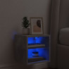 Mueble de TV de pared con luces LED gris hormigón 30x28.5x30 cm 3