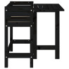 Jardinera con tapa plegable madera maciza de pino negro 5