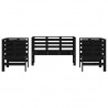 Juego de muebles de jardín 3 pzas madera maciza de pino negro 4