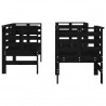 3 pcs conjunto lounge de jardim madeira de pinho maciça preto 5