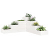Floreira de jardim c/ 4 níveis 80.5x79x36cm pinho maciço branco 1