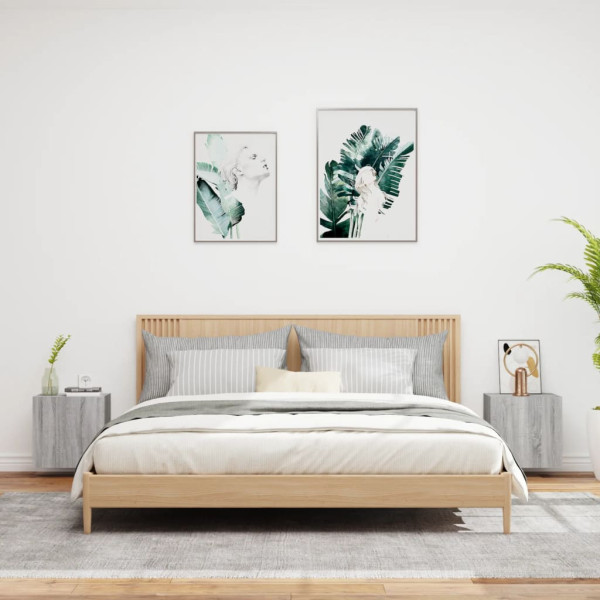 Muebles de TV de pared 2 uds madera gris Sonoma 40.5x30x40 cm M 3