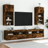 Muebles de TV con luces LED 2 uds roble ahumado 40.5x30x90 cm 3