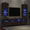 Muebles de TV con luces LED 2 uds roble ahumado 40.5x30x90 cm 4