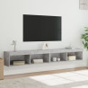Muebles de TV con luces LED 2 uds gris hormigón 100x30x30 cm 5