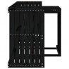 Juego de balcón 2 plazas madera maciza de pino negro 5