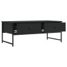 Mesa de centro madera de ingeniería negro 101x49x39.5 cm 5