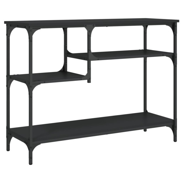 Mesa consola c/ prateleiras 100x35x75 cm preto M 2
