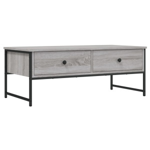 Mesa de centro madera de ingeniería gris Sonoma 101x49x39.5 cm H