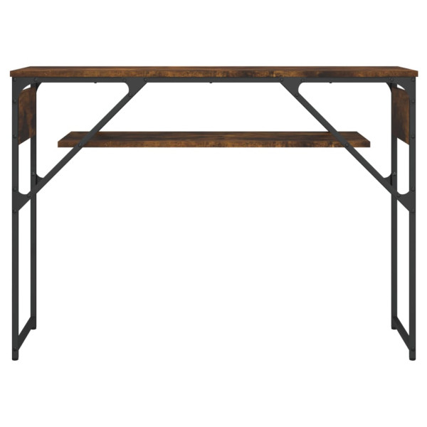 Mesa consola c/ prateleira derivados de madeira carvalho fumado M 4