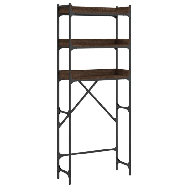 Estantería lavadora madera ingeniería roble marrón 67x25x163 cm M 2
