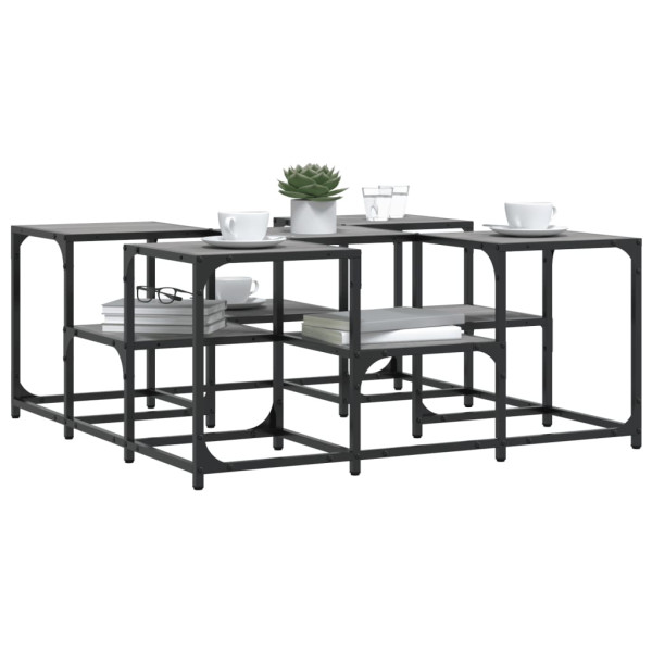 Mesa de centro 91x91x40 cm derivados de madeira cinzento sonoma M 4