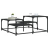 Mesa de centro madera de ingeniería negra 87.5x87.5x40 cm 1