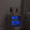 Mueble de TV de pared con luces LED gris Sonoma 30x28.5x30 cm 3