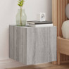 Muebles TV pared con luces LED 2 uds gris Sonoma 30.5x35x30 cm 1